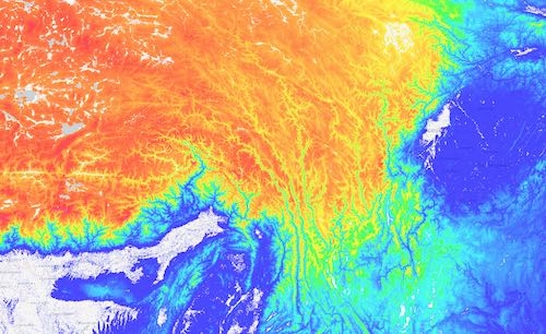 90m digital elevation model